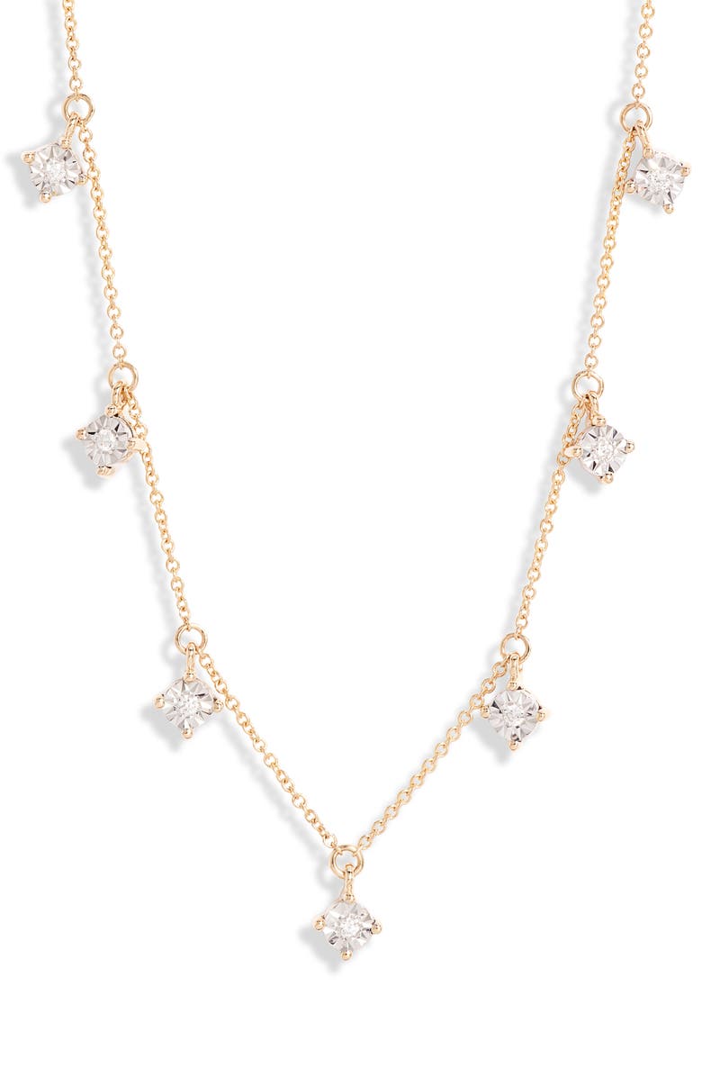 Dana Rebecca Ava Bea Diamond Station Charm Necklace