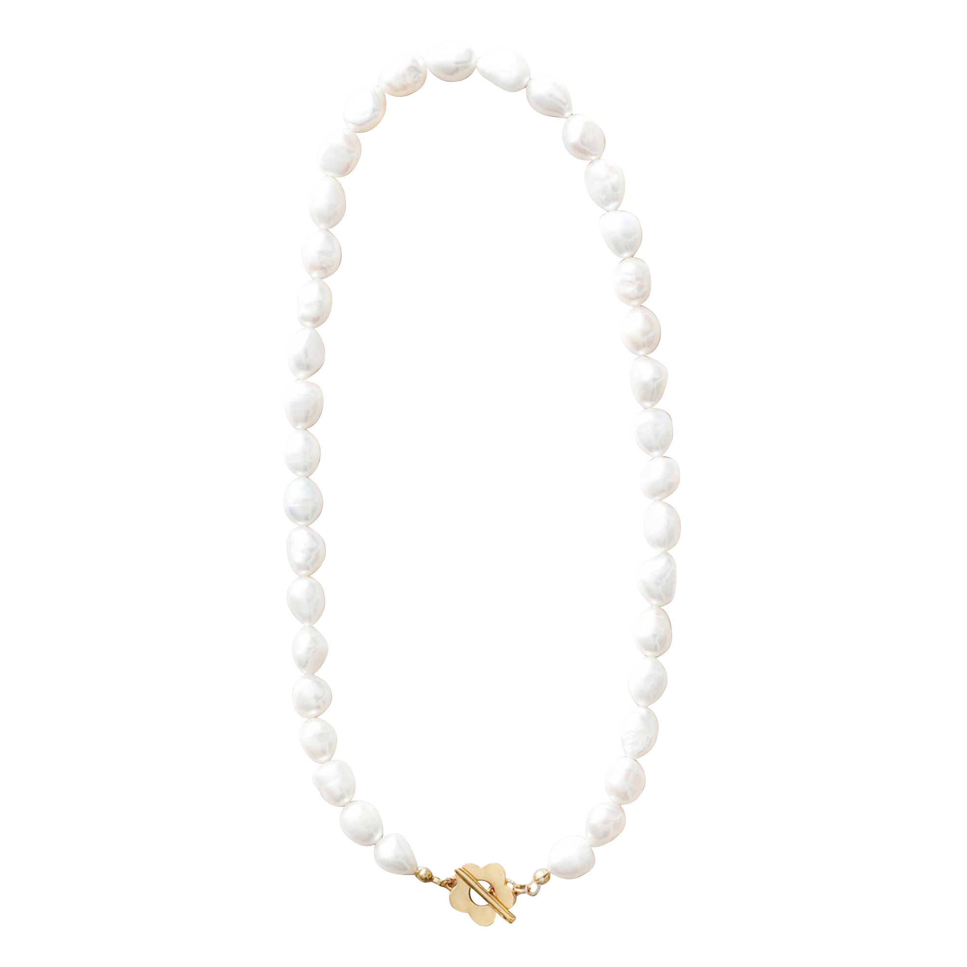 Lola Pearl Necklace in Gold 